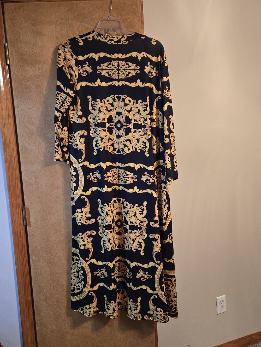 Black & Gold Baroque Pants and Maxi Jacket